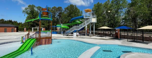 Pool and water slides