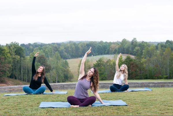 yoga in the vines